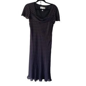 Adorable polka dot silk dress vintage 1990s